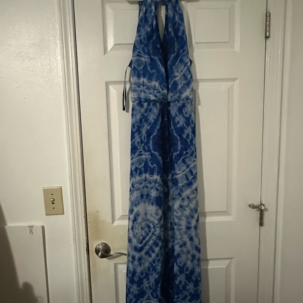 Bisou Bisou Blue Patterned Dress